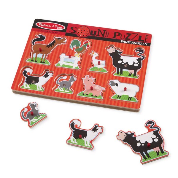 Продукт Melissa and Doug Ферма с животни - Пъзел със звуци  - 0 - BG Hlapeta